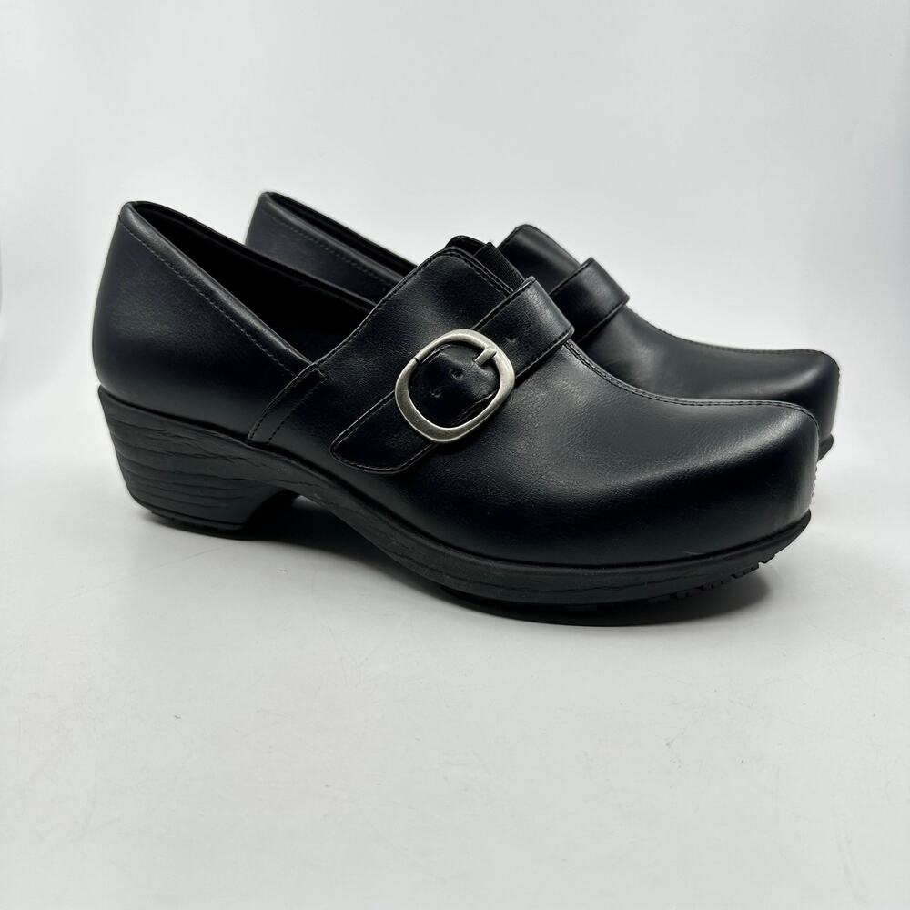 SafeTStep Clogs WMNS 7W Black Mary Jane Non Slip Shoes Workwear Comfortcore